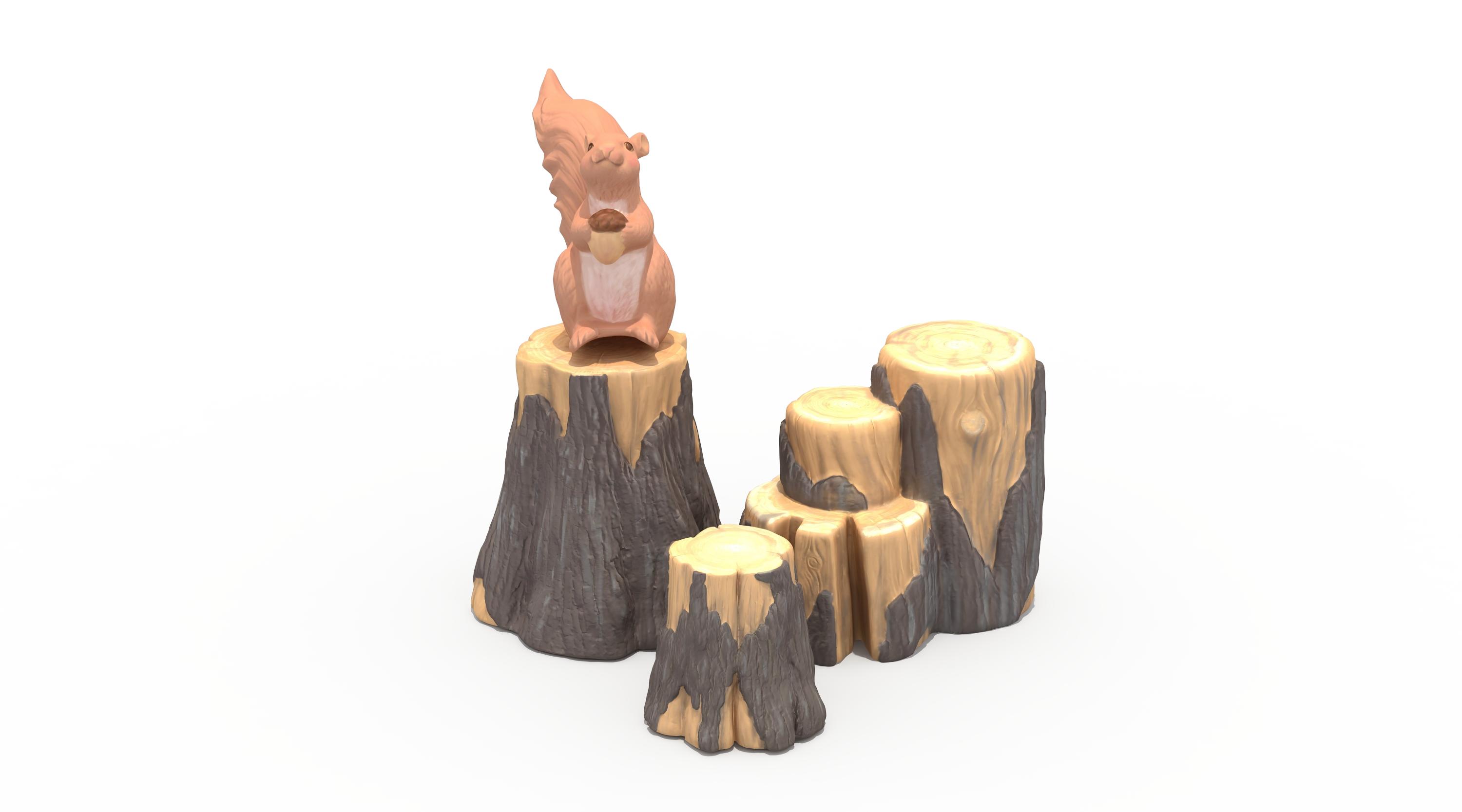 tree stump parts for slide