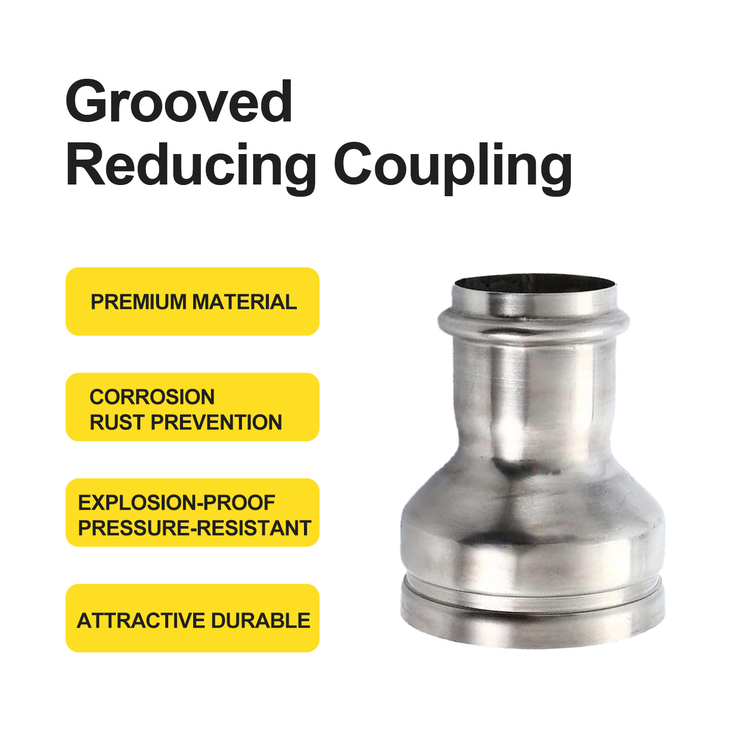 Grooved press reducing coupling