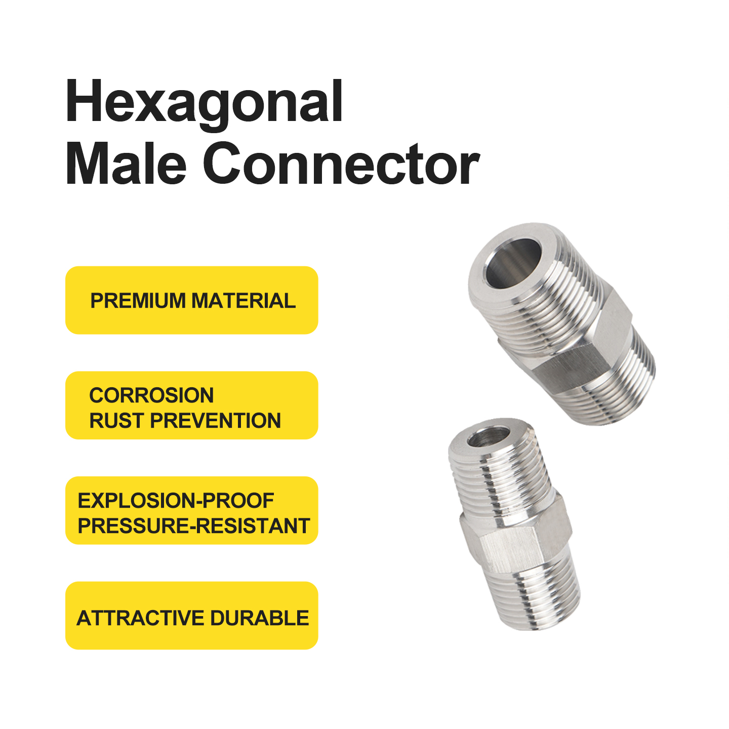 Hexagonal Male Threaded Adapter