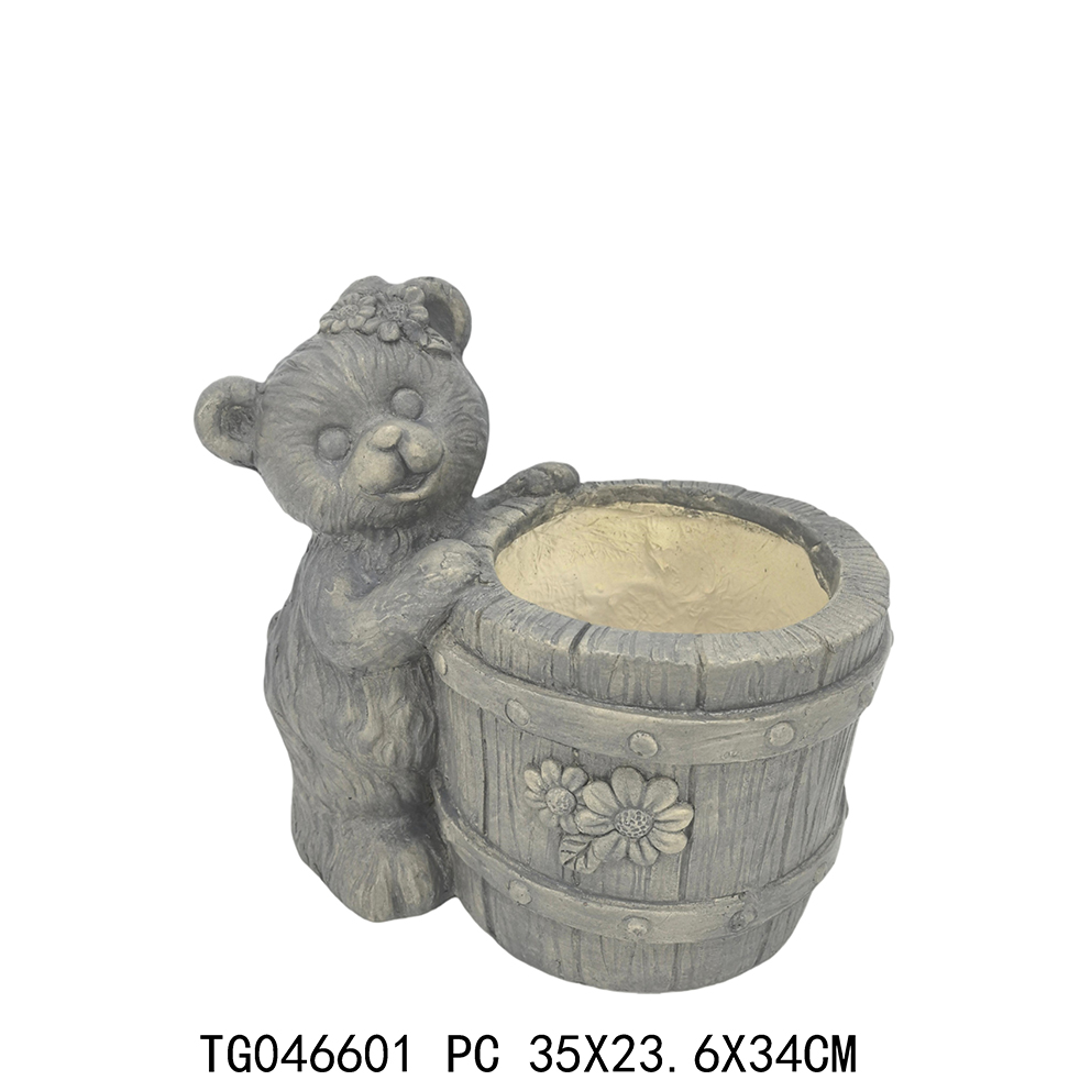 MGO planter garden decor flower pot animal ornaments frog decoration hen duck rooster flocked rabbit