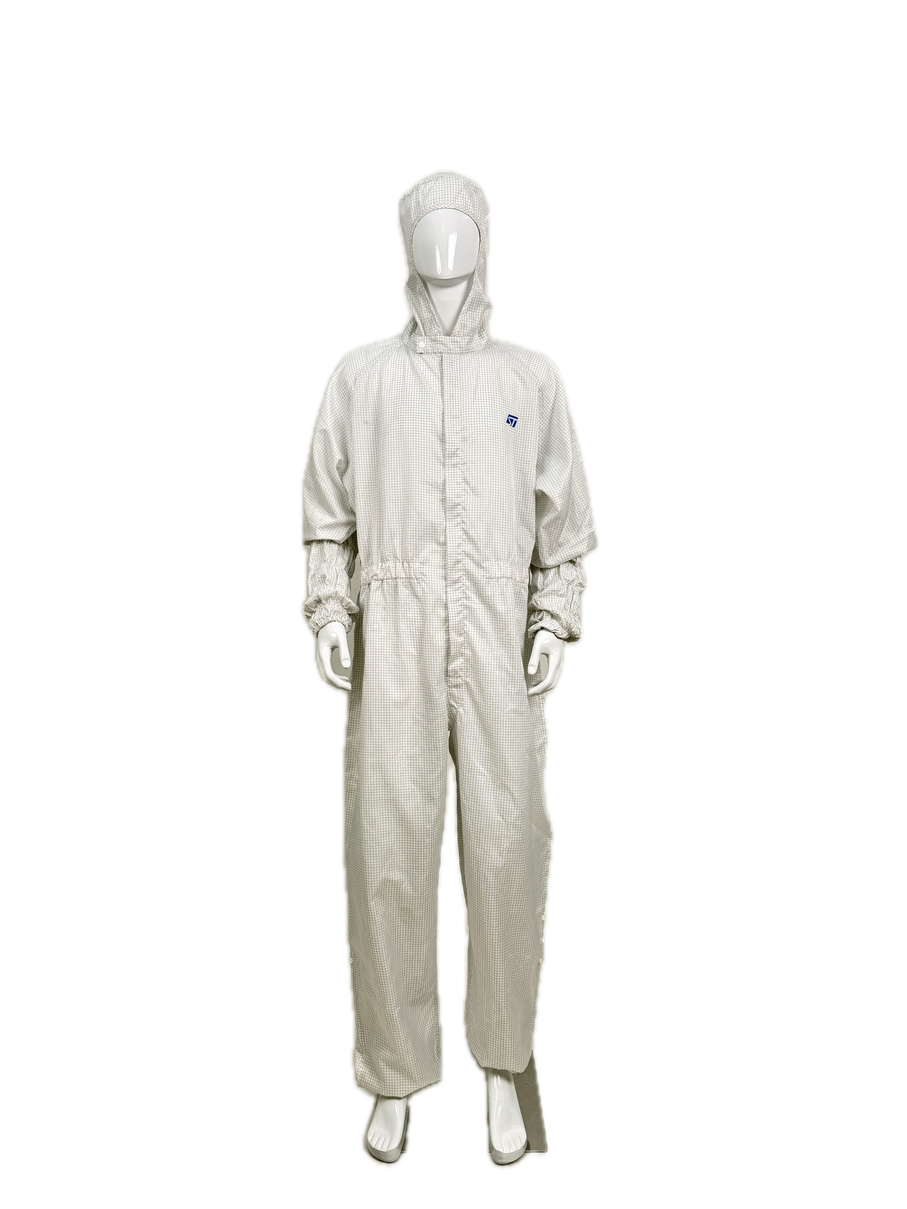 Anti static hooded jumpsuit suitable for Class 100 workshops