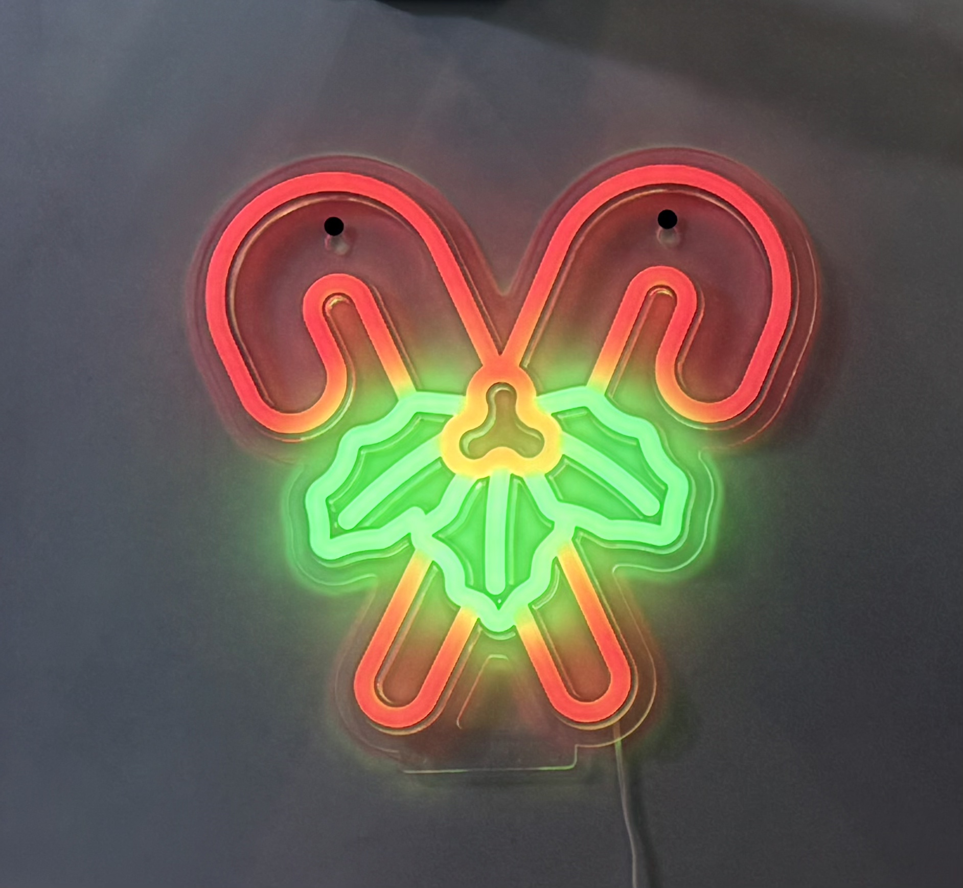 Neon light-candy cane