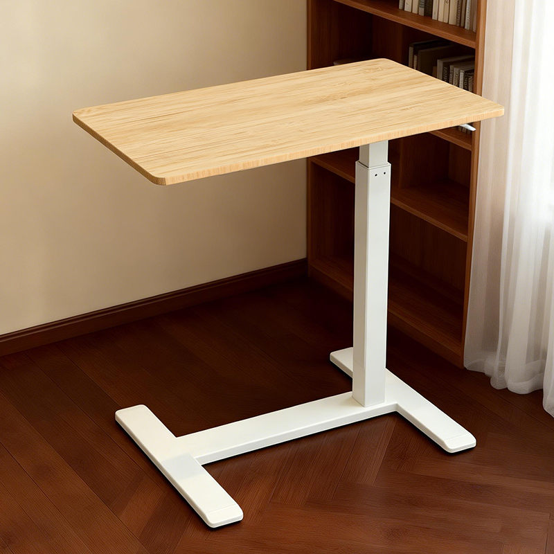 Mobile Pneumatic Height Adjustable Desk with Bamboo Top by The Sheng Zhuangyi Furniture