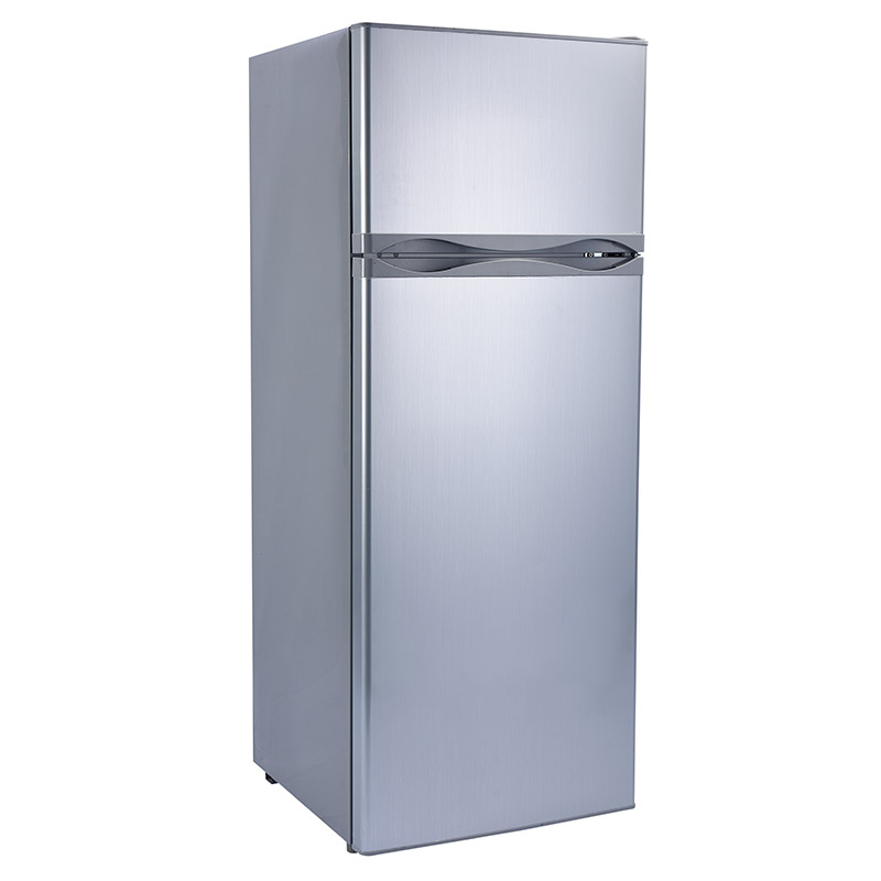 Double Door 218L Solar Refrigerator Freezer for Home & Commercial Use, Factory OEM/ODM/SKD/CKD PAYGO