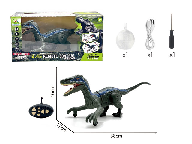 2.4G Remote Control Spraying Roaring and Crawling Velociraptor