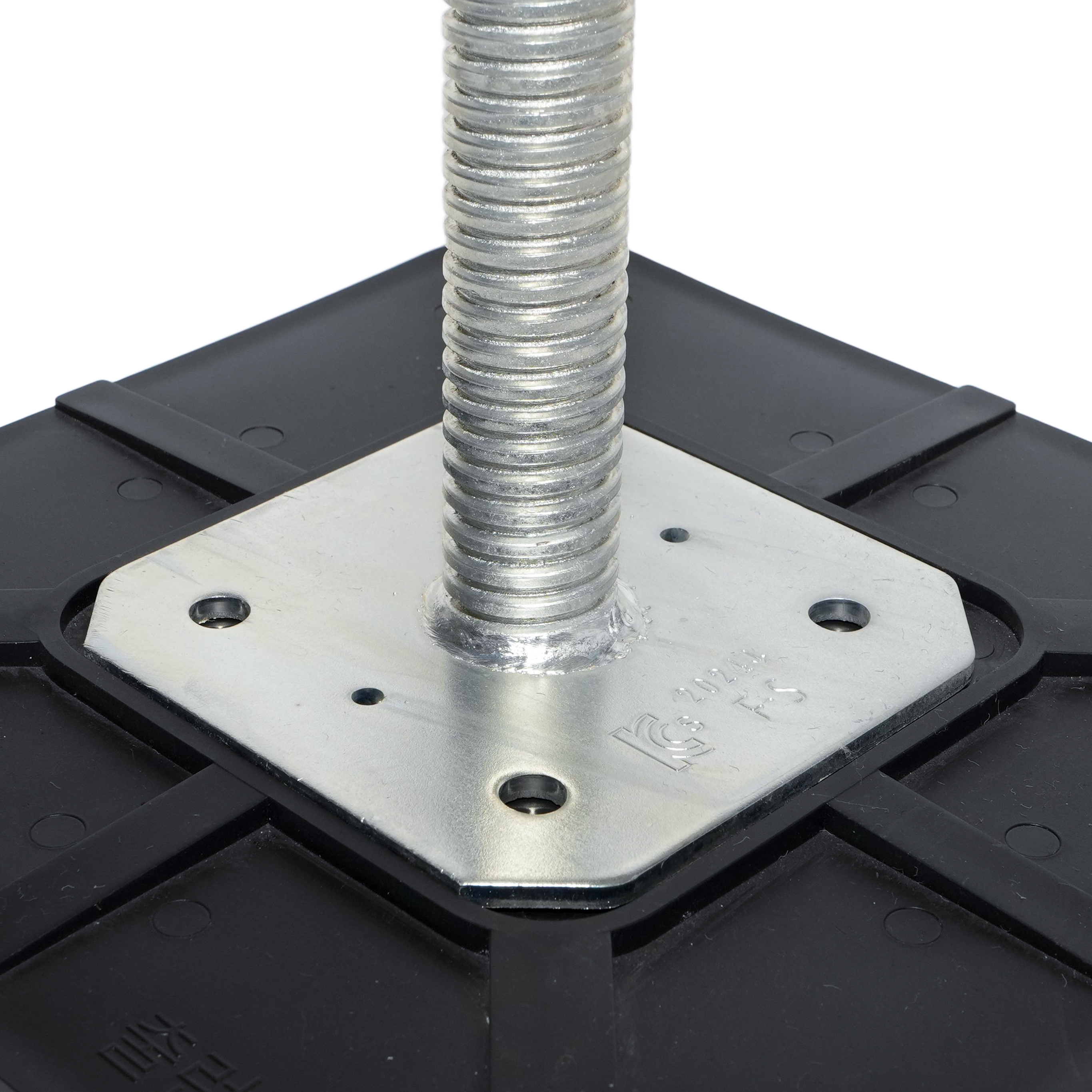 Adjustable Base Jack for Disc-Lock Scaffolding