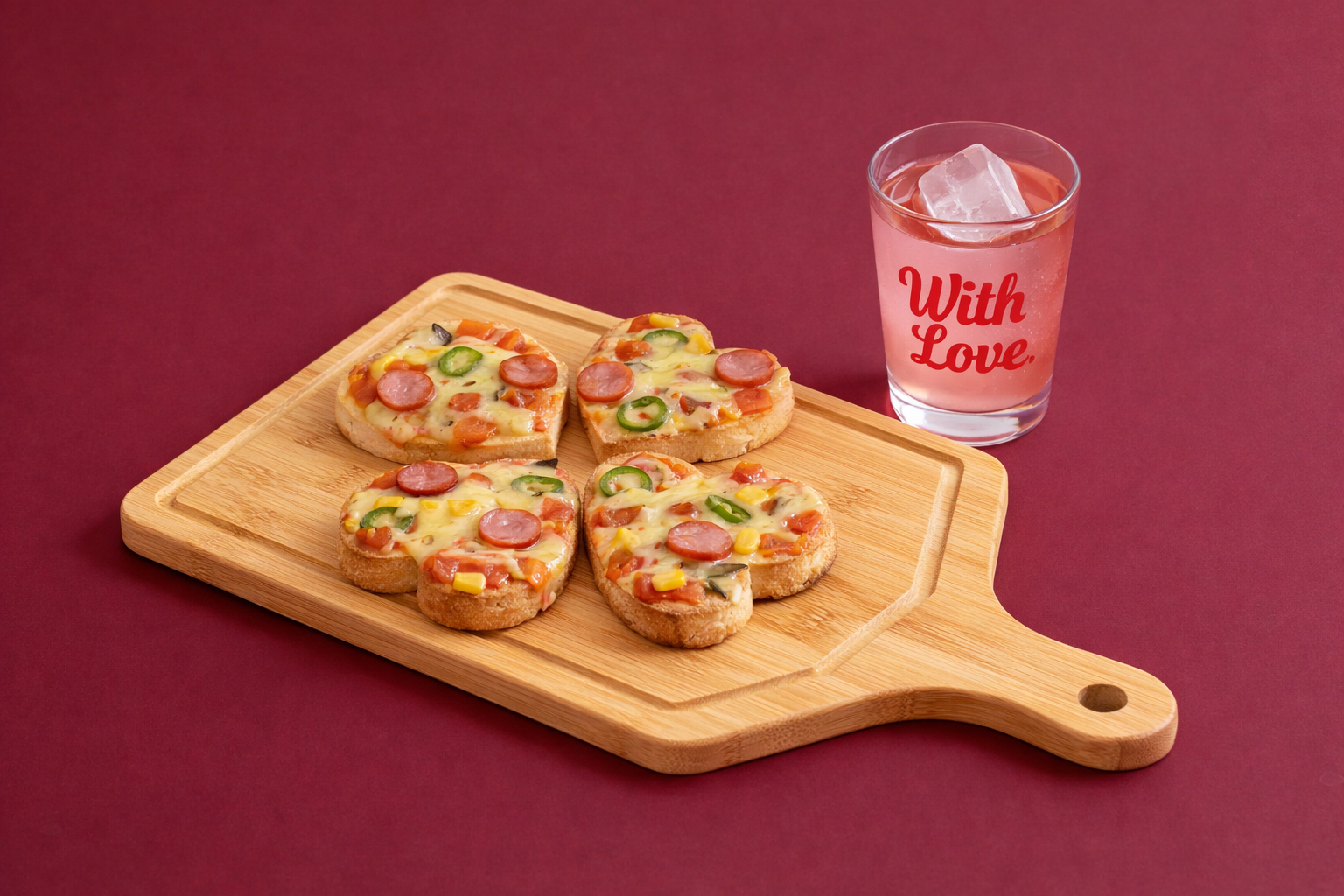 Rectangular Bamboo Pizza Board with Handle - Juice Groove Design, Reversible Use