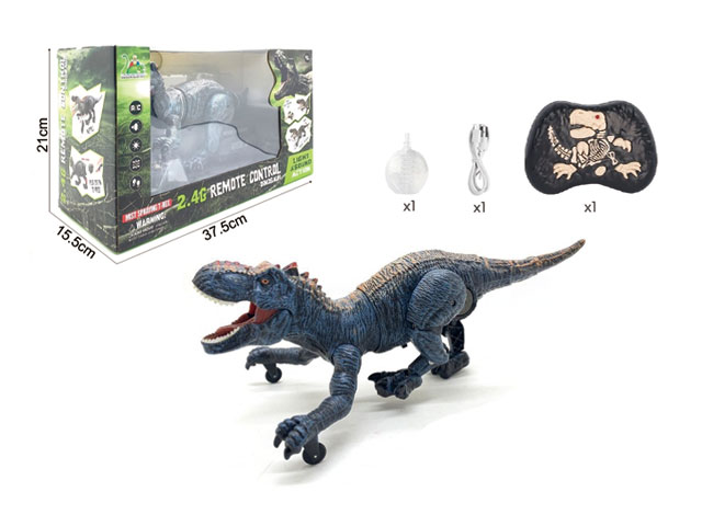 2.4G remote-controlled spray crawling blue Tyrannosaurus Rex
