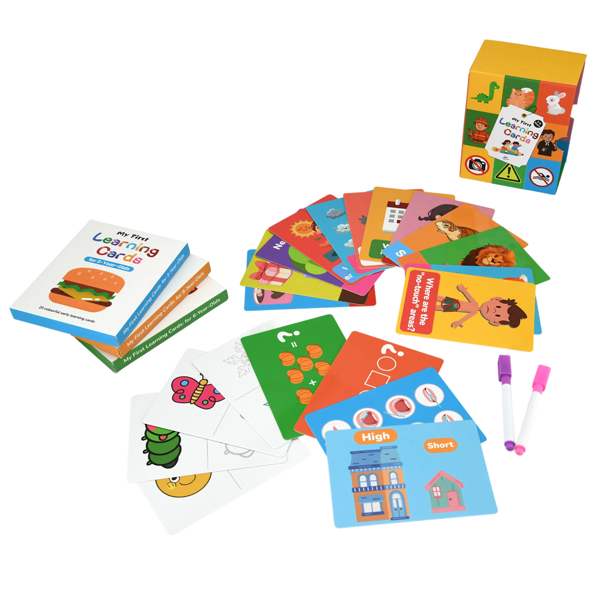 Custom Printed English Educational Animals Words Memory Kids Learning Flash Game Cards for Children