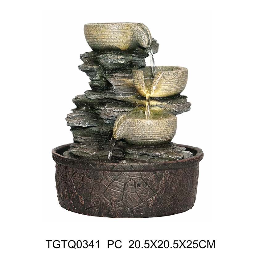 Resin small size fountain decoration