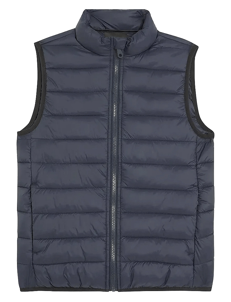 Kids' Lightweight Puffer Zip-Up Vest, Water-Resistant Sleeveless Quilted Jacket for Boys & Girls