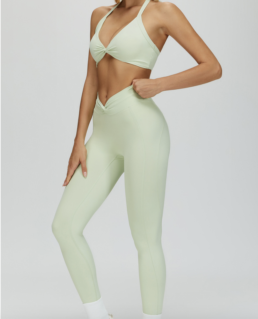 Elastic slimming peach hip yoga suit