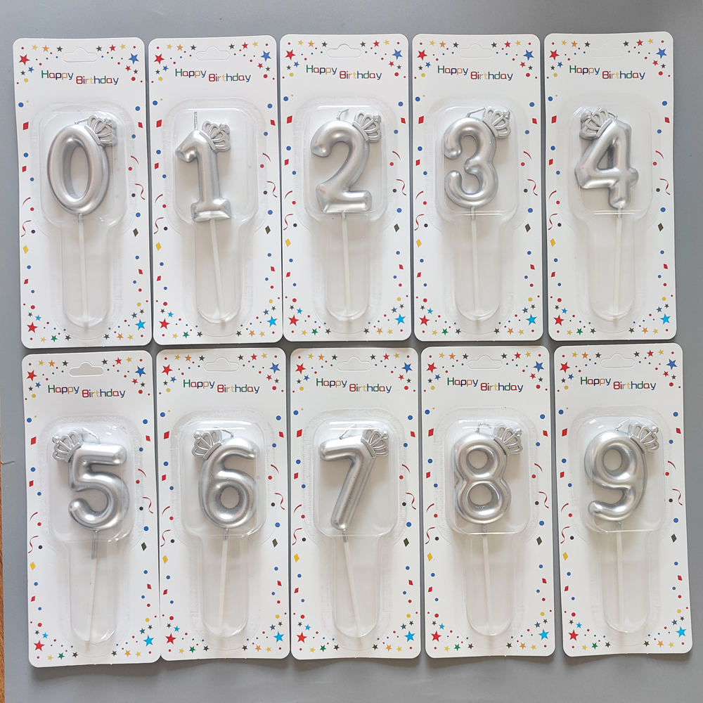 Number Candle (Round Corner Crown)