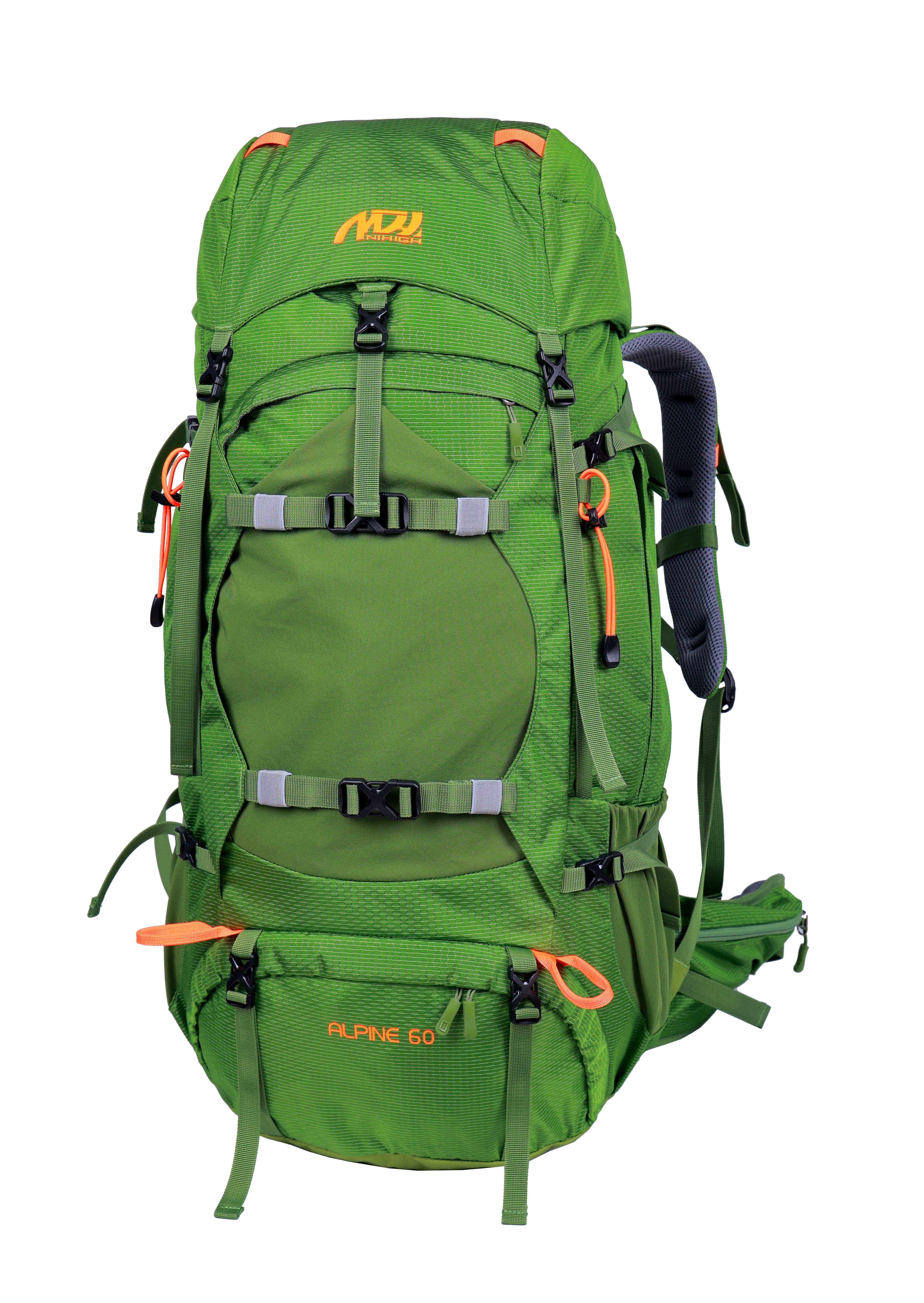 Ventilated backpanel hiking backpack