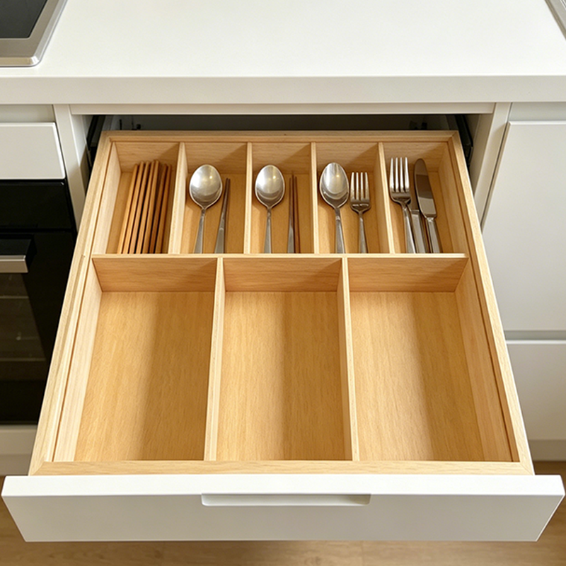 Bamboo Kitchen Drawer Cutlery Organizer Tray by The Sheng Zhuangyi Furniture