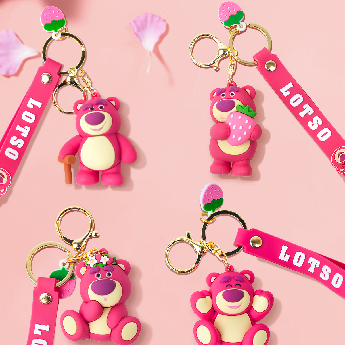 Disney Pixar Strawberry Bear Keychain