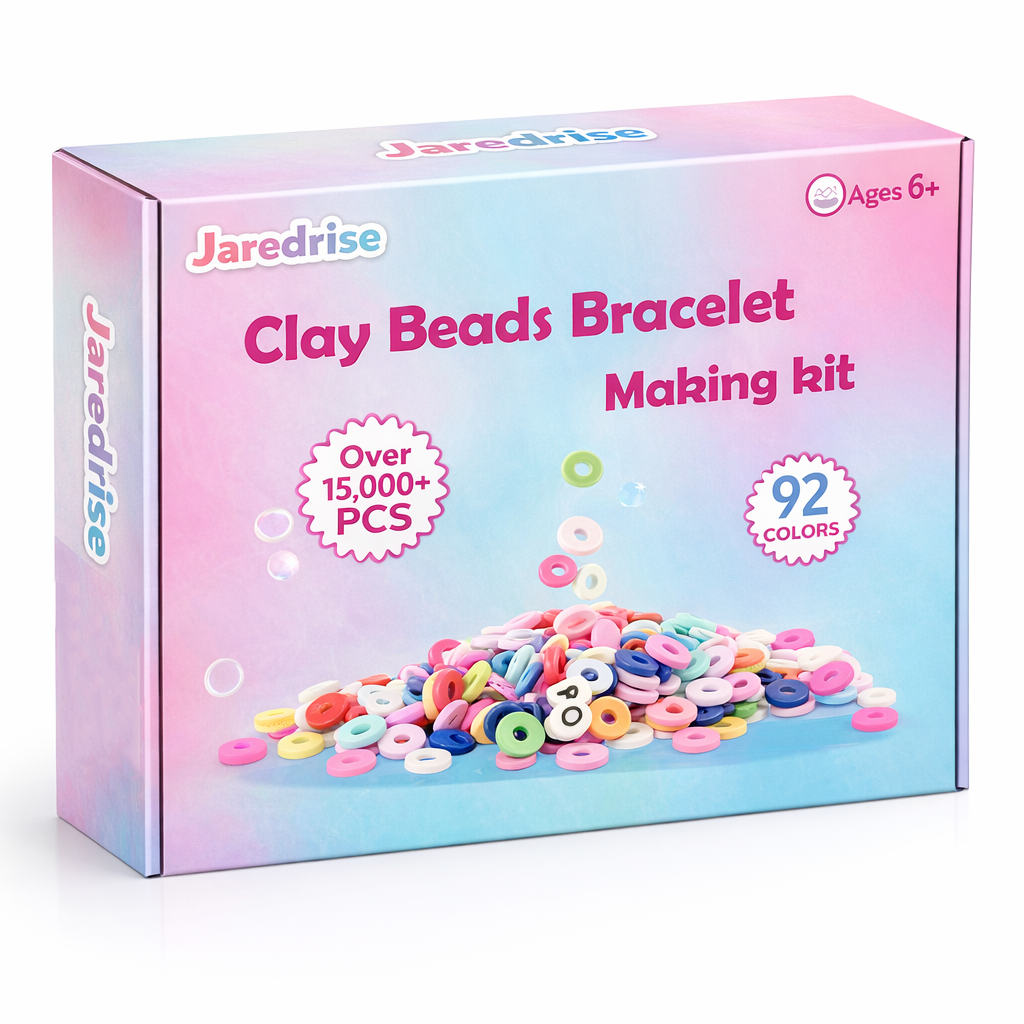 Clay bead bracelet necklace making set