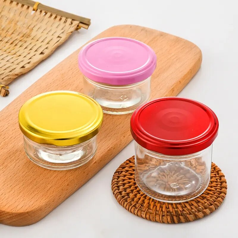 High temperature resistant caviar sealed jar, transparent bird's nest bottle