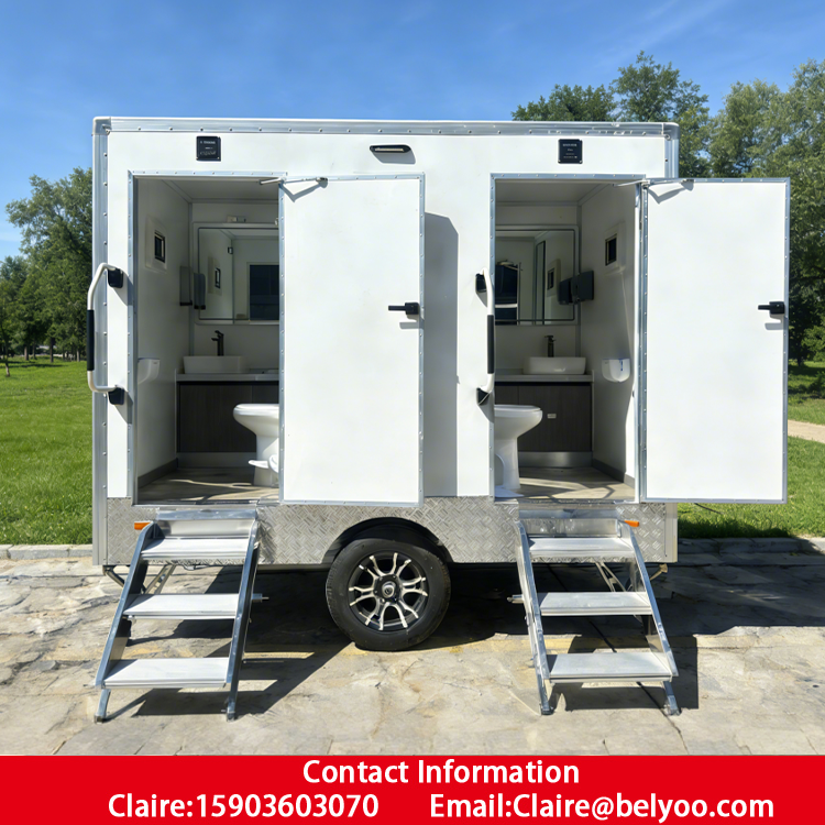 Belyoo mobile toilet toilet trailer restroom trailer for outdoor events