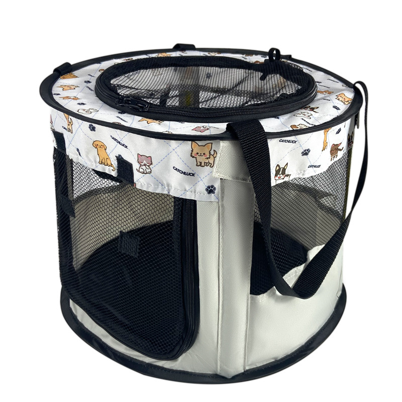 Portable Breathable Travel Pet Carrier, Collapsible for Trips & Car Use