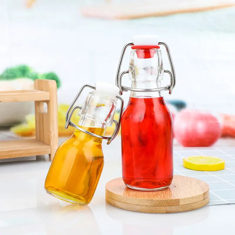 Transparent fruit wine beverage bottle, sealed enzyme bottle