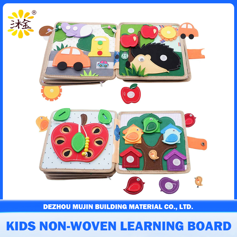 Montessori Felt Busy Book Toddler Cognitive Learning Sensory Activity Felt Busy Board