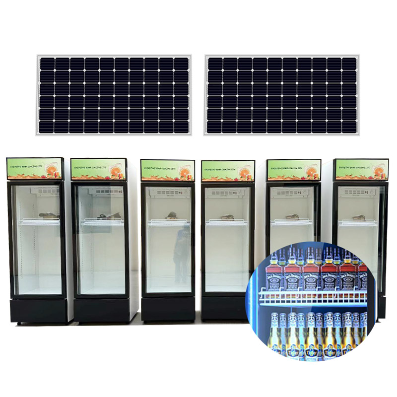 328L DC12V/24V Solar Refrigerator Freezer Energy Saving Cooling Display Fridge OEM/ODM/SKD/CKD PAYGO