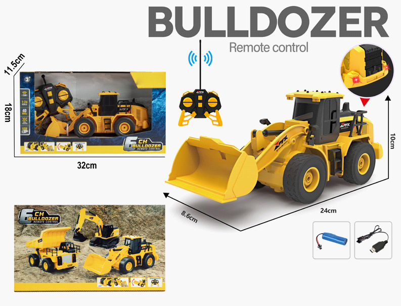 5ch Remote Control Alloy Engineering Excavator