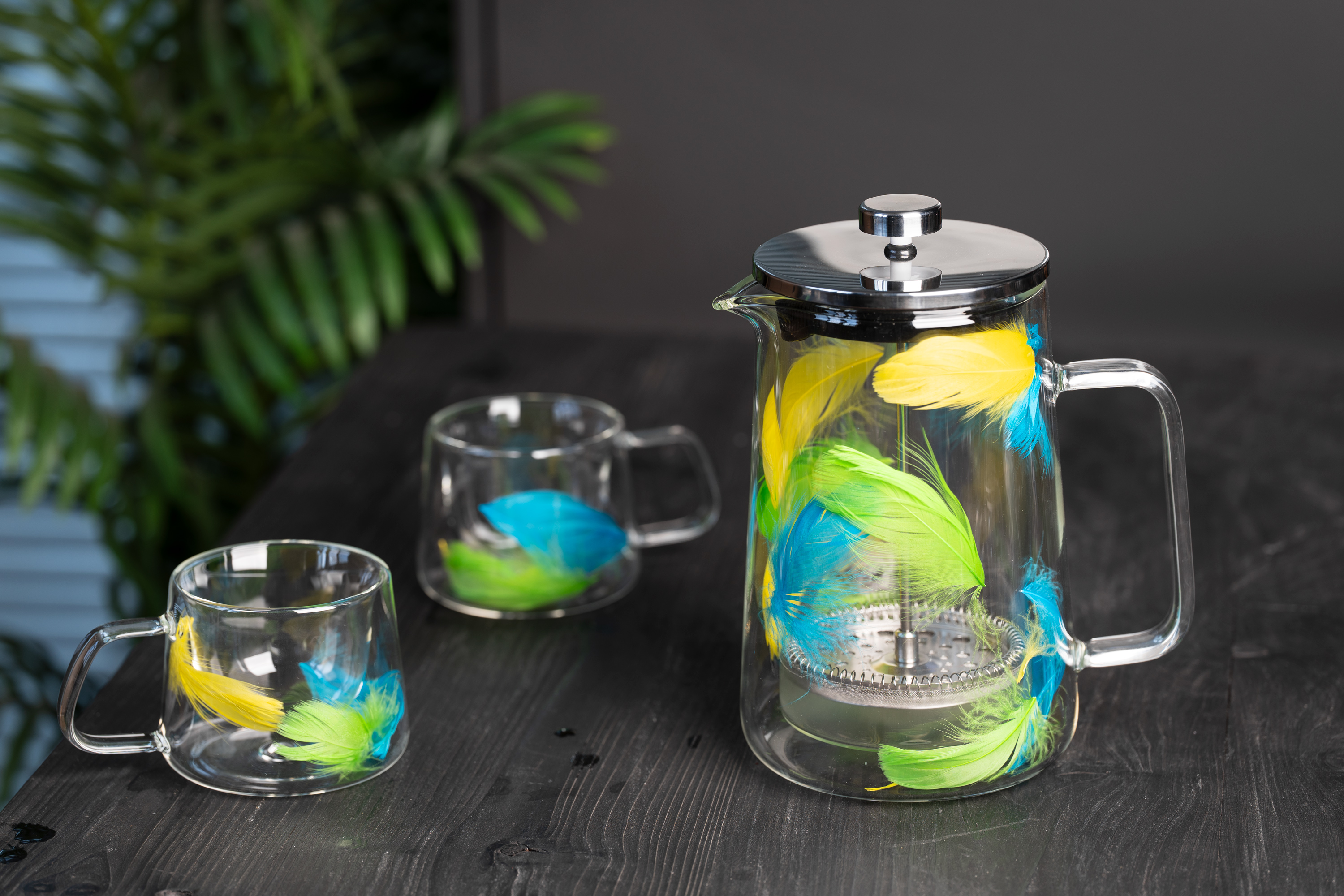 High Borosilicate Glass French Press Tea maker