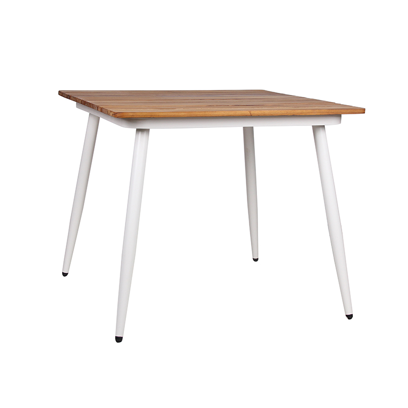 Patio Furniture Table Industrial Teak Tabletop Rectangle Garden Dining Table