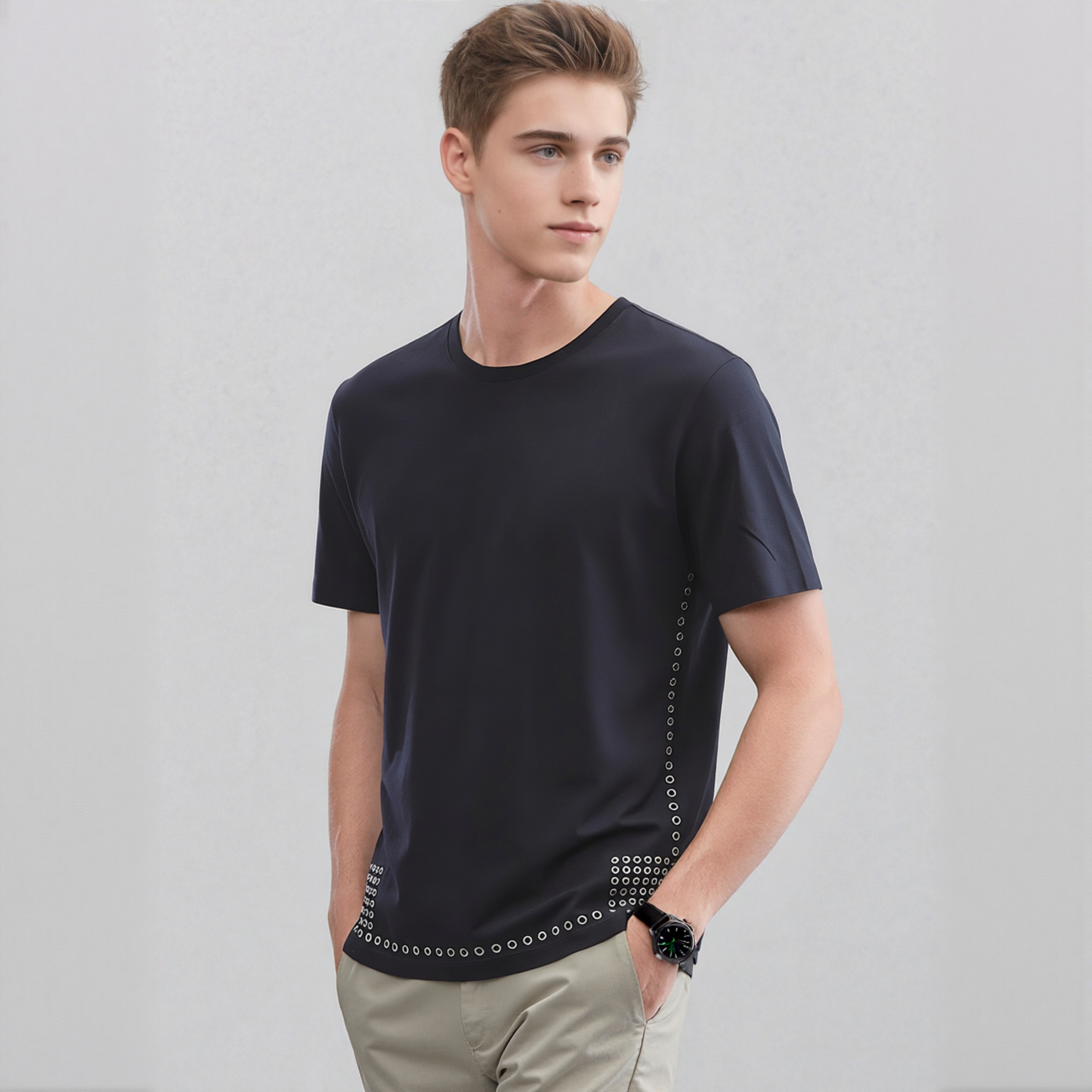Zhenyang Men T-shirt printed cotton knitted jersey mercerized 180gsm fashion clothing MW0439