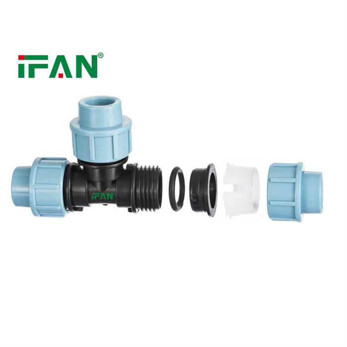 IFAN Factory Supply 16-110mm Tee PP Fittings Water Use HDPE Pipe Fittings