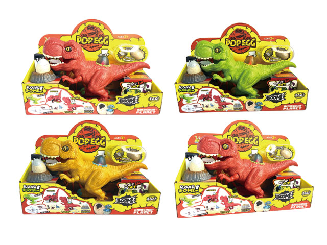 Dinosaur toy that can eat eggs, lay eggs, and walk on its hind legs