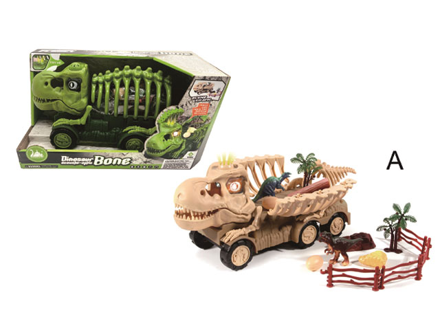 Sound and Light Dinosaur Full-Skeleton Car Model - Scene Combination