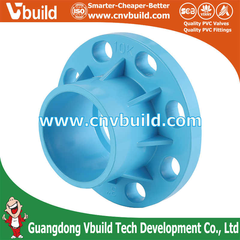 PVC Blue Tis Pipe Tube Fitting SOCKET WITH PVC FLANGE