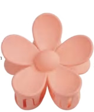 Pink Flower Hair Claw Clip
