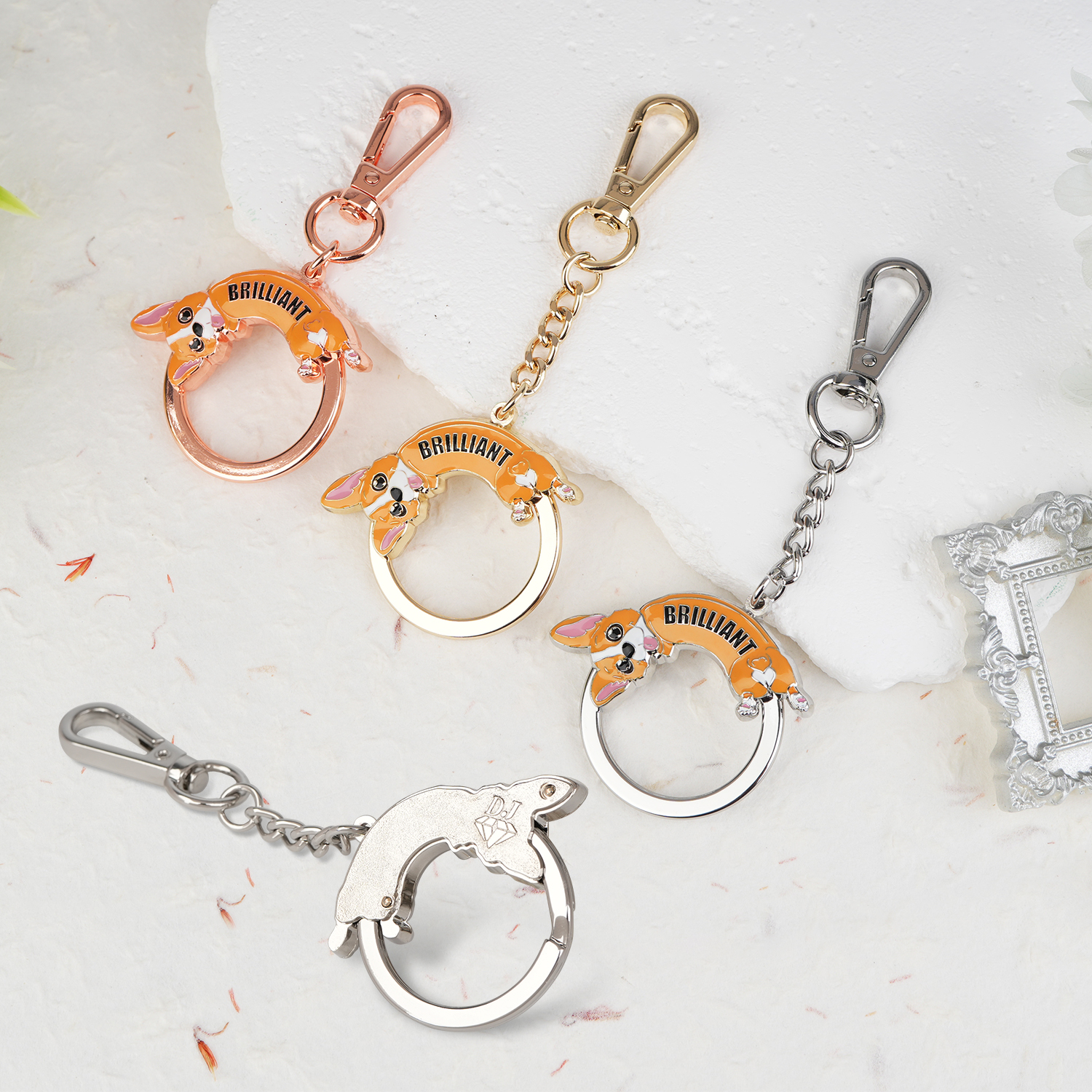 3D Spinning Wraparound Keyring Bag Charm