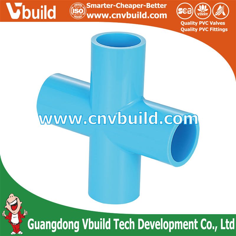 PVC Pipe Tube Fitting 4 Way Cross