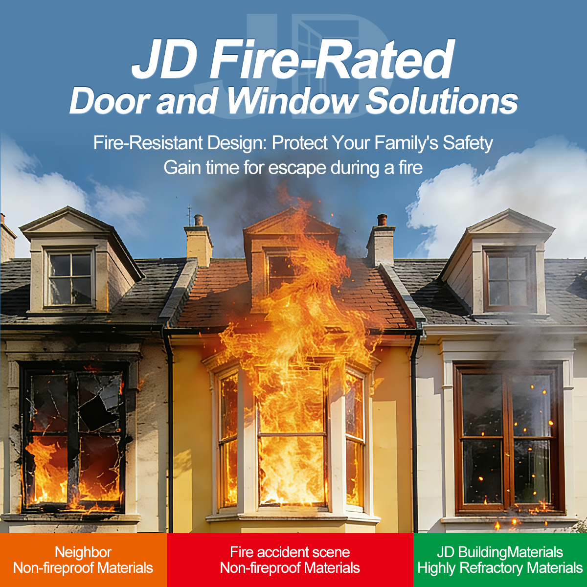 Fire-resistant Aluminum-clad Wood Windows 5Low-e+15A+5mm+14A+（5+0.76Pvb+5）