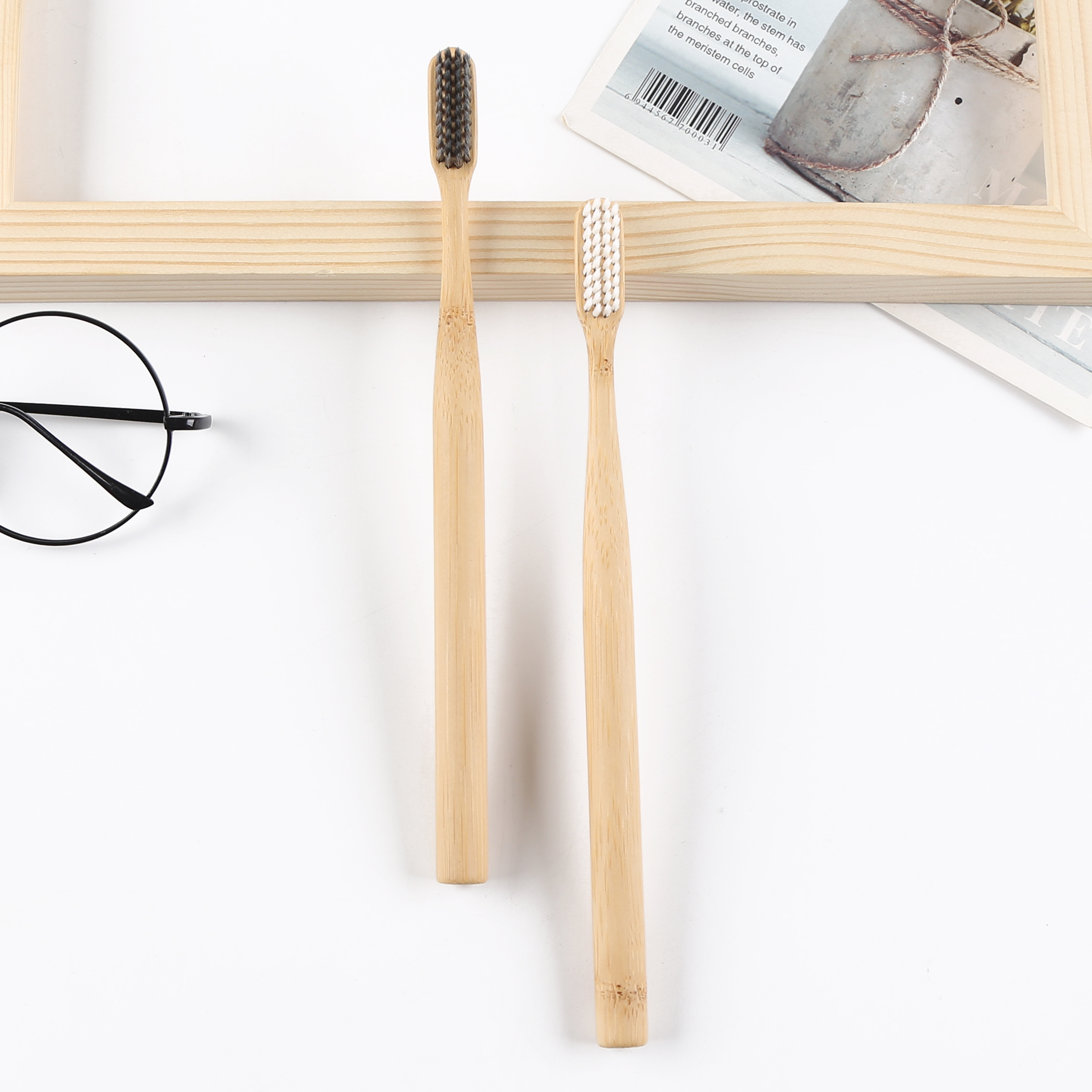 Classic Round Handle Natural Bamboo Toothbrush
