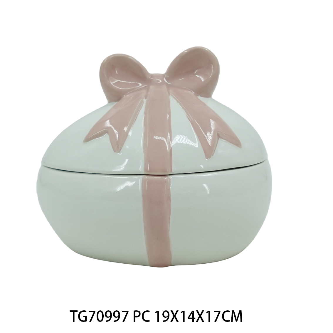 ceramic porcelain christmas candy bow tree, jar, tray decor