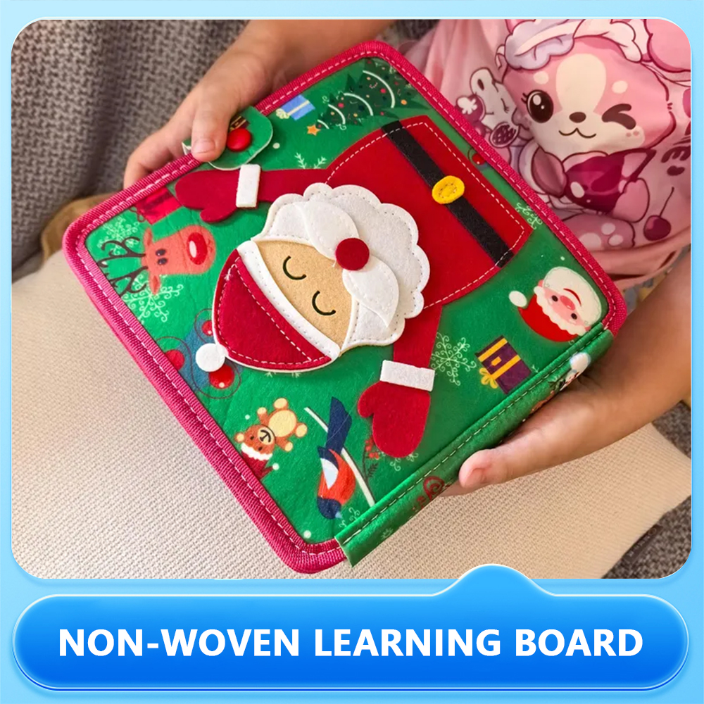 Santa Claus Hand Puppet Montessori Felt Busy Book Learning Board