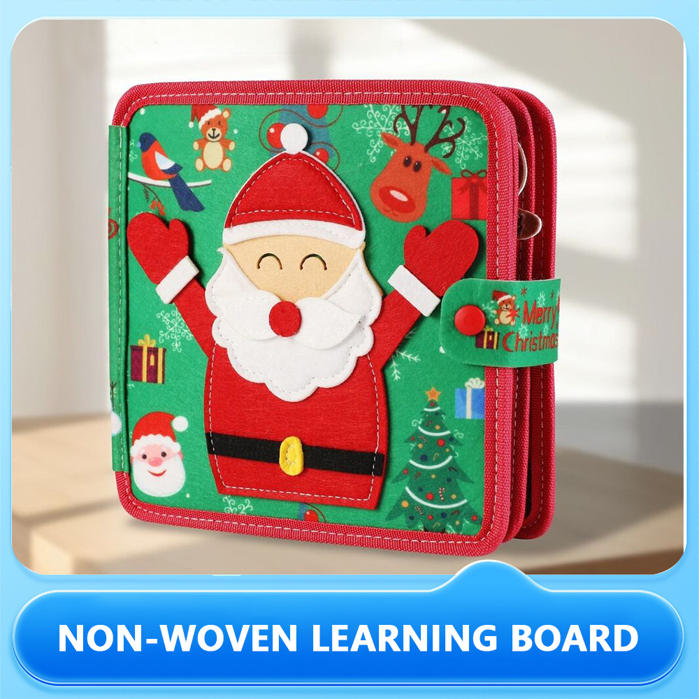Santa Claus Hand Puppet Montessori Felt Busy Book Learning Board