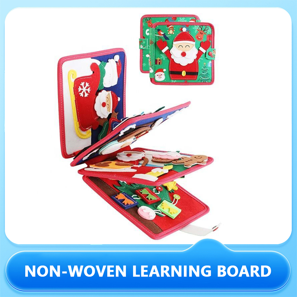 Santa Claus Hand Puppet Montessori Felt Busy Book Learning Board