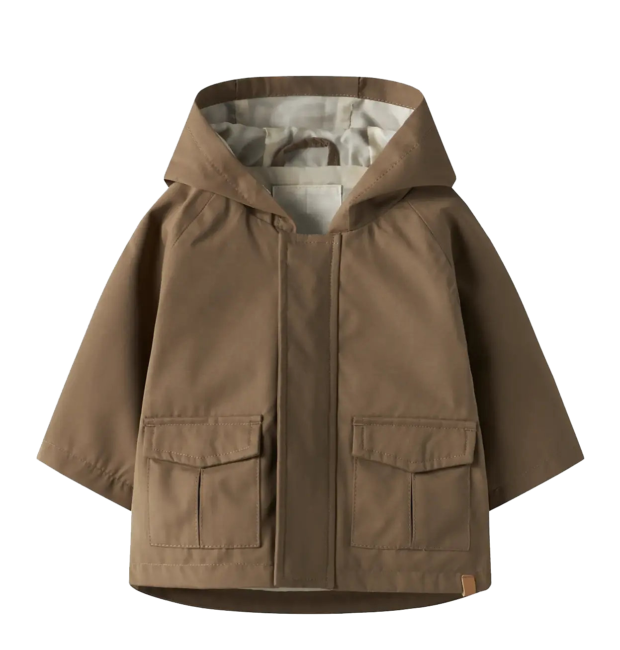 Children's Water-repellent Hooded Jacket with Work Pockets