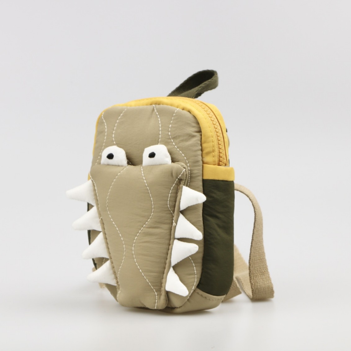 Cute Light Green Crossbody Bag for Kids with Alligator Design