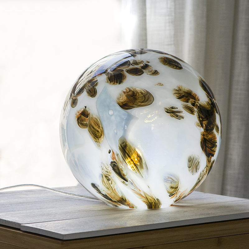 Art color glass decorative lighting handmade sphere table lamp G12-22/GJ17-20/TL11/TL11S Agate 35