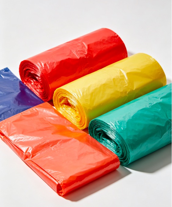 Colored trash bags