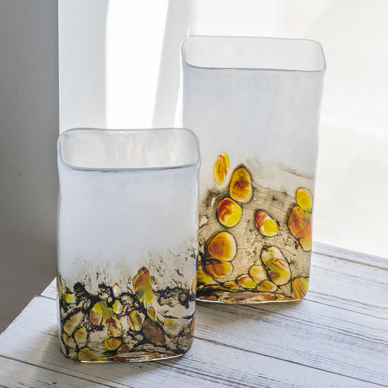 Handmade mouth-blown color art Hourglass Vases G1509 Candy 30