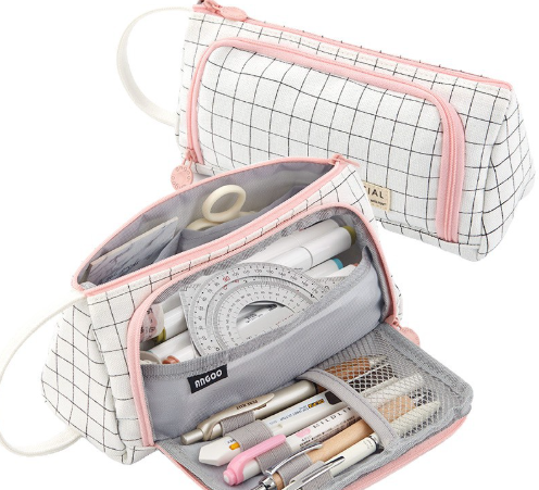 Large Capacity Multi-Functional Triangular Pencil Case